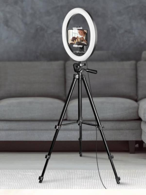 Live streaming phone holder with tripod stand